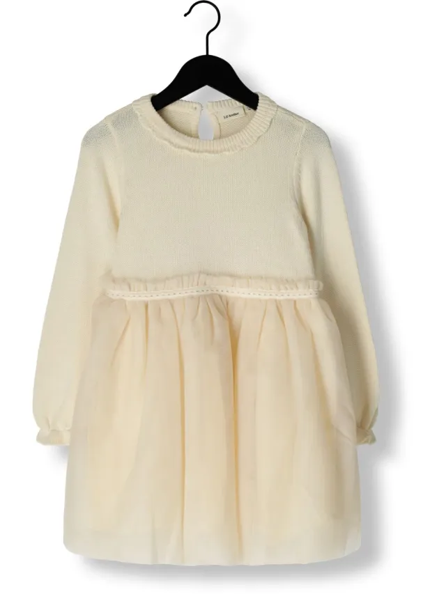 Lil' Atelier Meisjes Jurken Nmfsarina Ls Knit Dress Lil - Creme