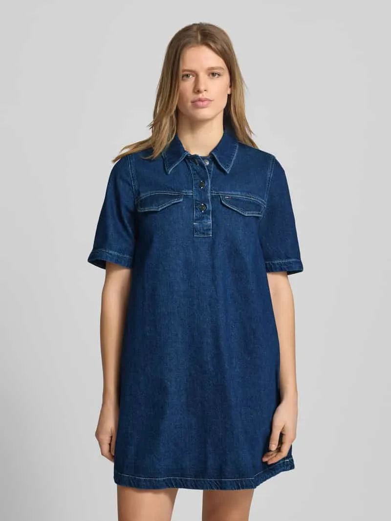 Tommy Jeans A-lijn spijkerjurk van puur katoen Jeansblauw