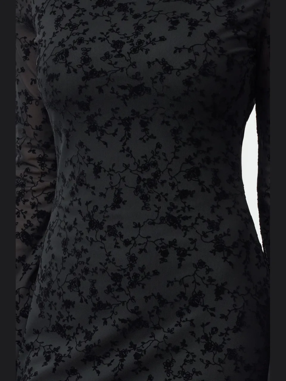 Trendyol TRENDYOLMİLLA Dames Zwart Effen Kort / Mini Lang Casual Bodycon Jurken, foto 2