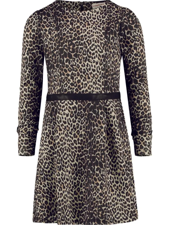 Vingino Palmire Kinder Meisjes Mini Dress Multicolor Brown