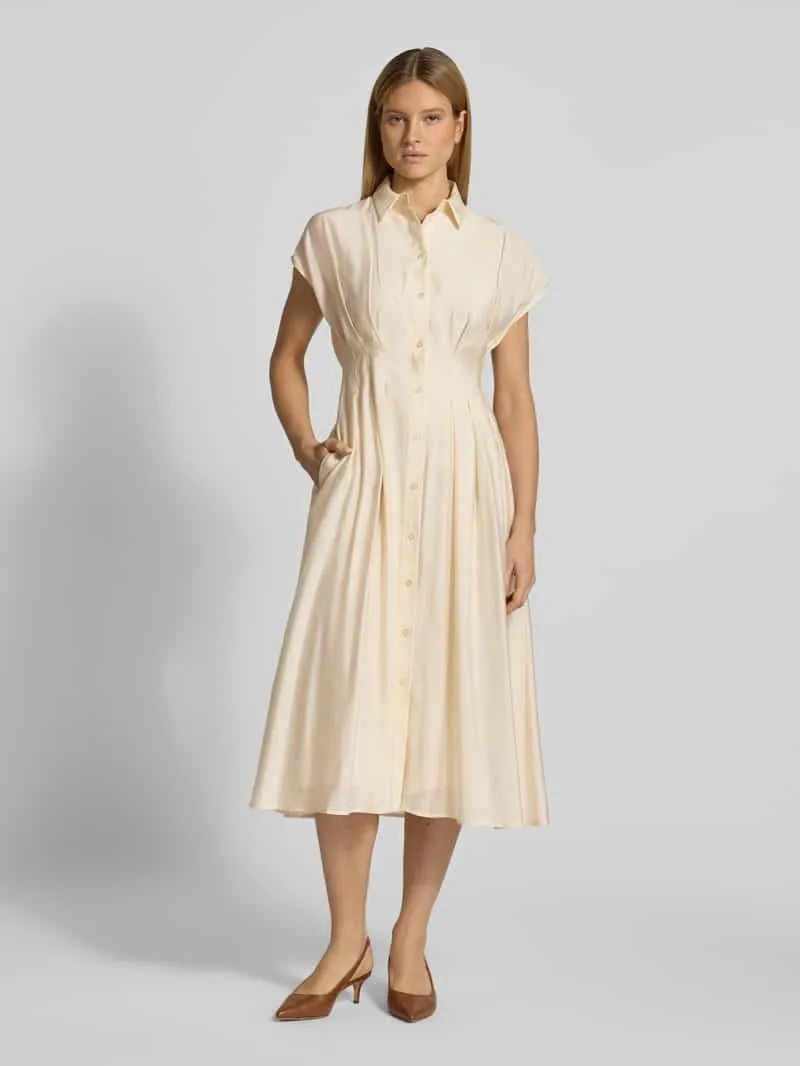 Jake*s Collection overhemdjurk met Knoopsluiting Beige