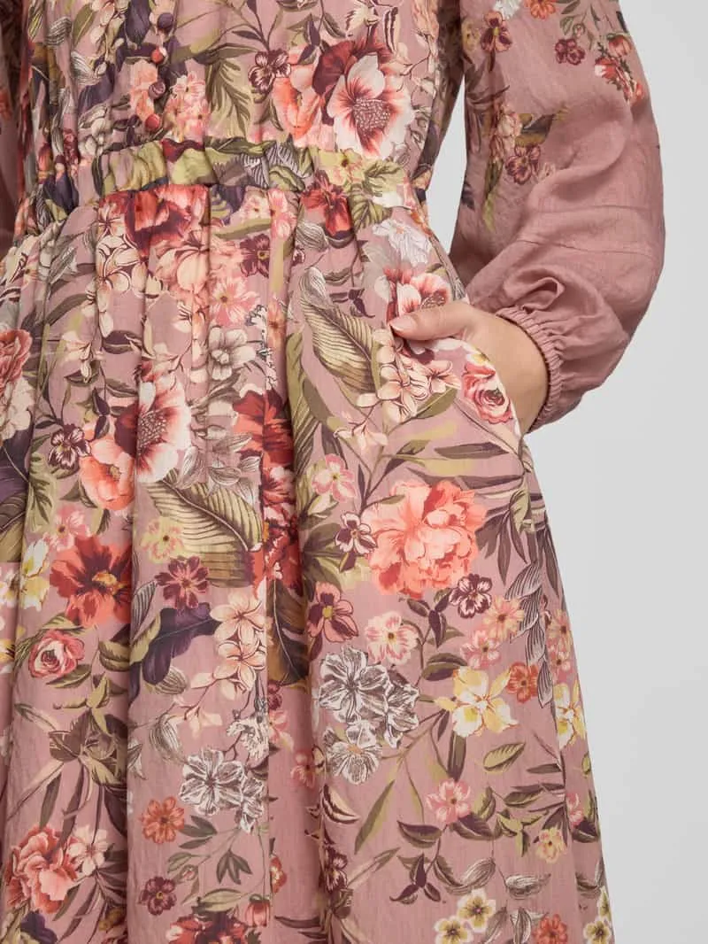 ROBE LÉGÈRE Getailleerde vrijetijdsjurk van lyocellmix oudroze, foto 4
