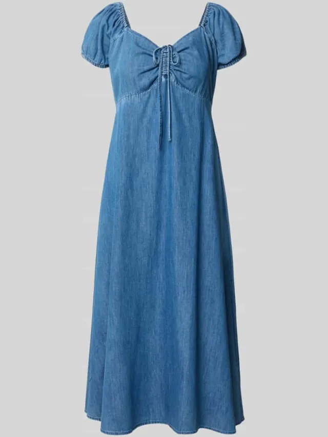 Gap Midijurk met pofmouwen blauw, foto 2