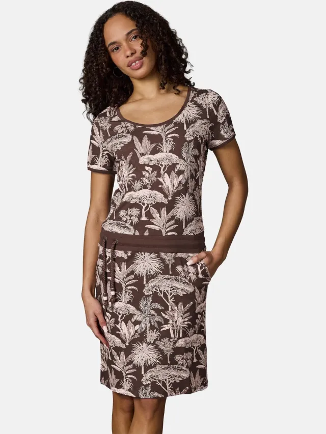 Ragwear Dames zomerjurk Donkerchoco
