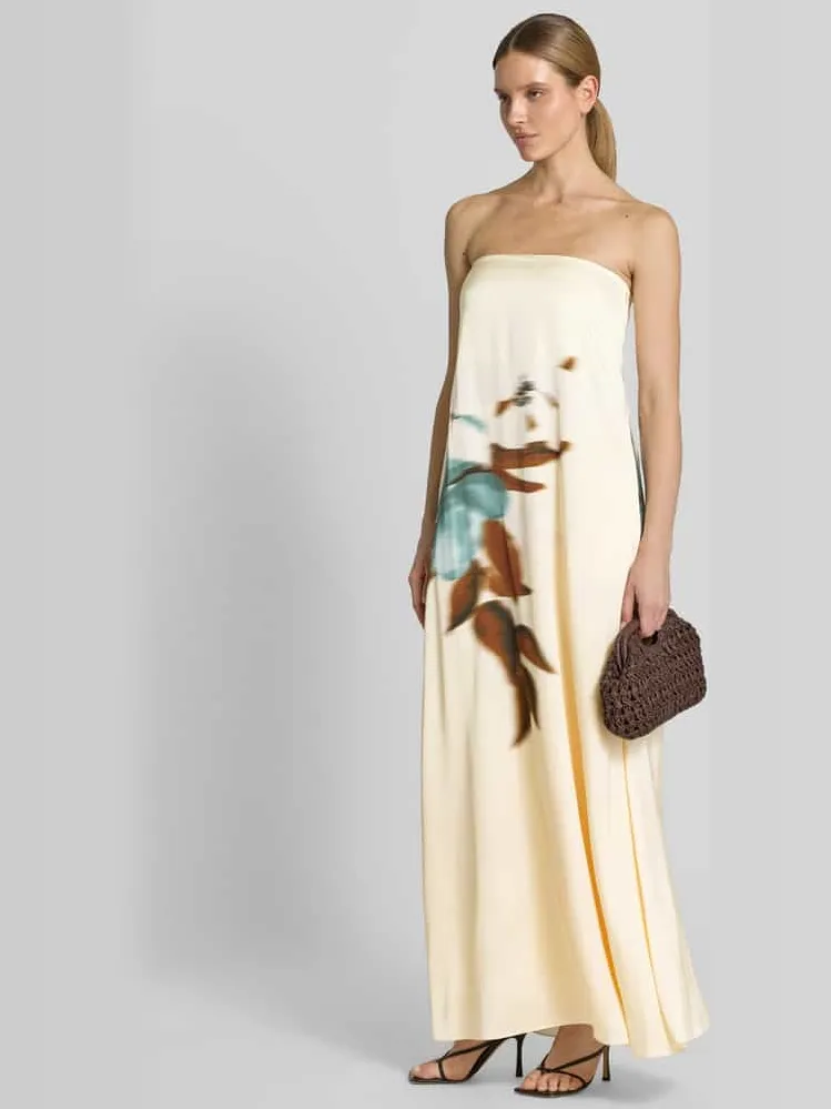 Jake*s Cocktail Maxi-jurk van viscose in off-shoulder-look lichtgeel, foto 4