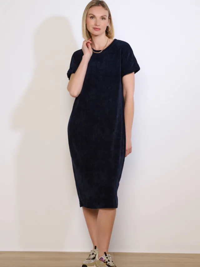 LOLALIZA midi jurk donkerblauw