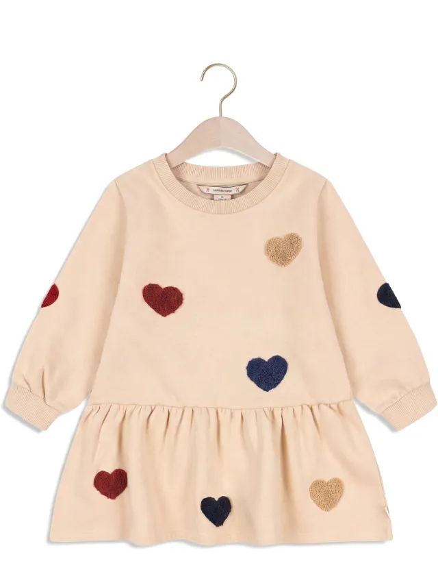 Konges Sløjd Konges Slojd Meisjes Jurken Lou Terry Sweat Dress - Beige