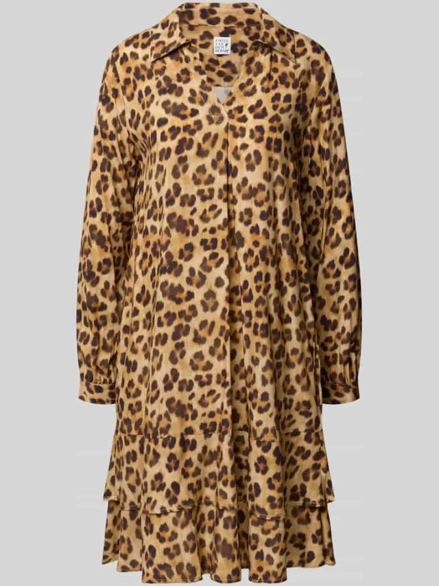 Emily Van den Bergh relaxed fit jurk van pure viscose beige, foto 2