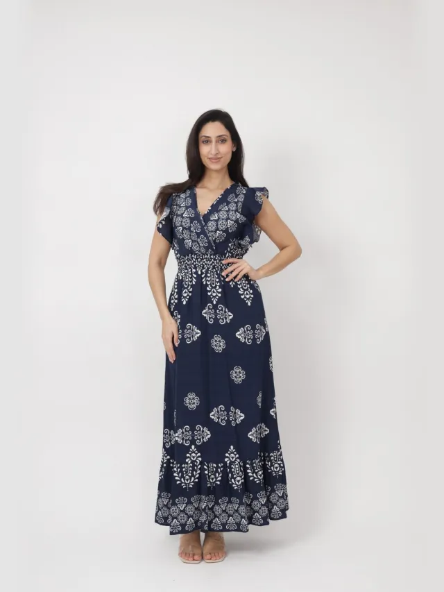 Elara Maxikleid Navy
