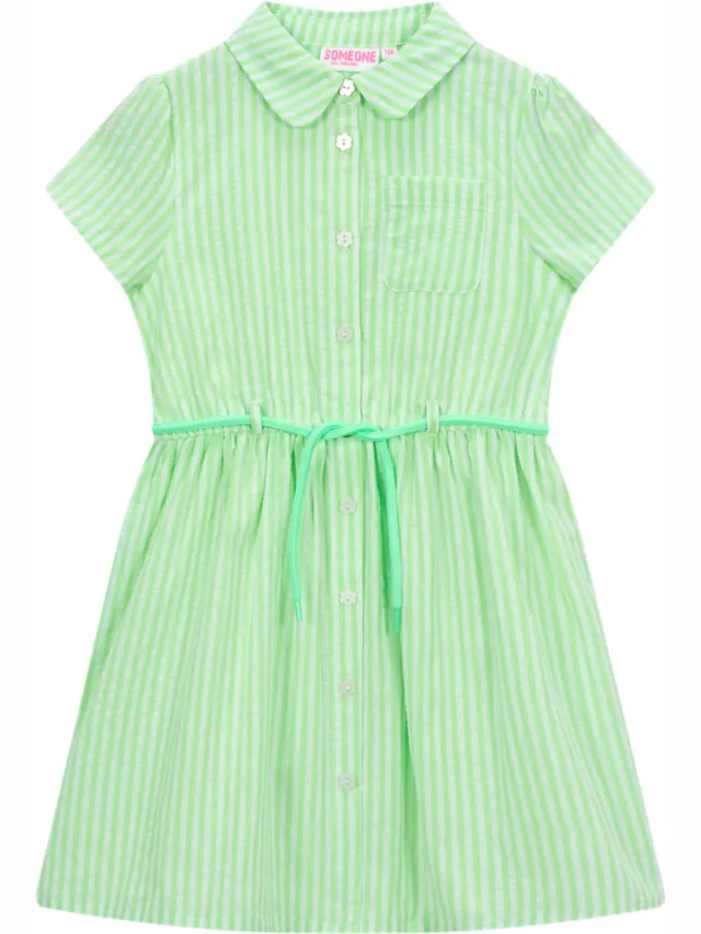 Someone MARLEY-SG-51-C Meisjes Jurk - FLUO GREEN