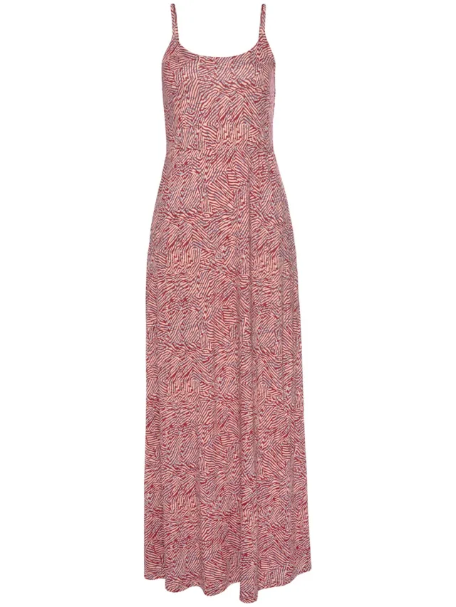 Maxi-jurk rood/apricot/blauw bedrukt, foto 2