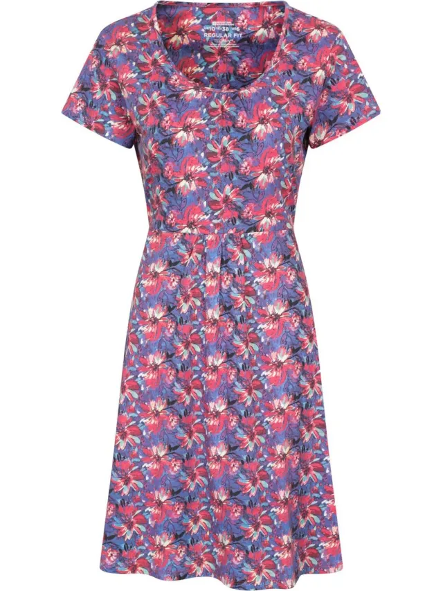 Mountain Warehouse Dames Essentials Lora Flowers Skater Jurk (Rood)