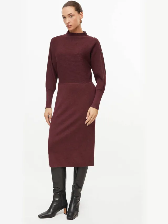 s.Oliver BLACK LABEL gebreide jurk - donkerpaars
