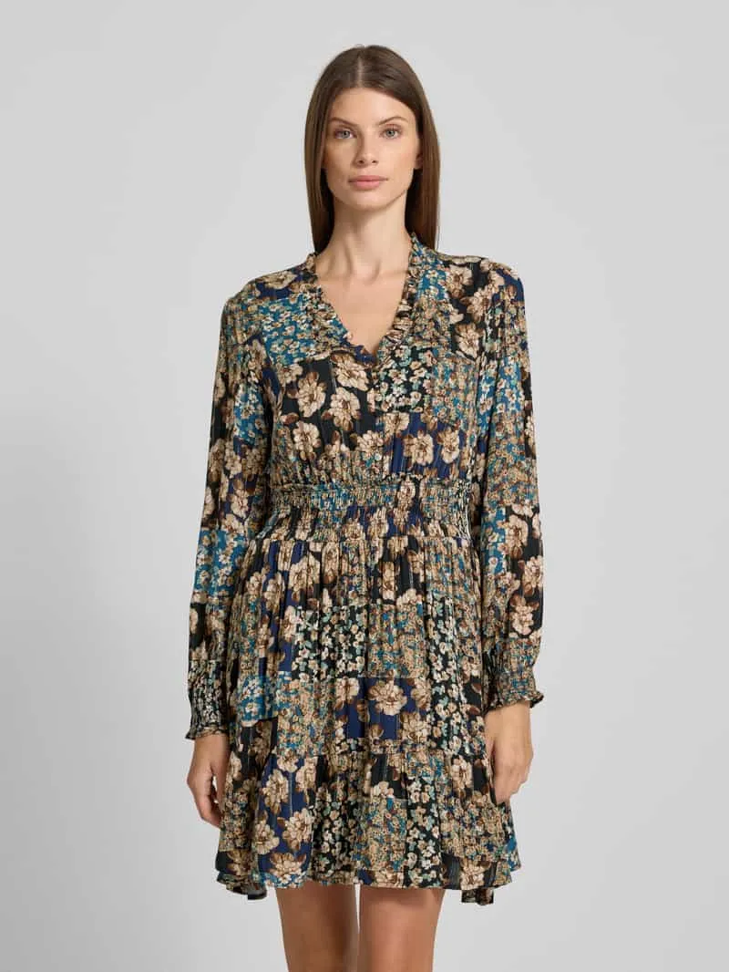 Apricot Mini-jurk met V-hals Petrol