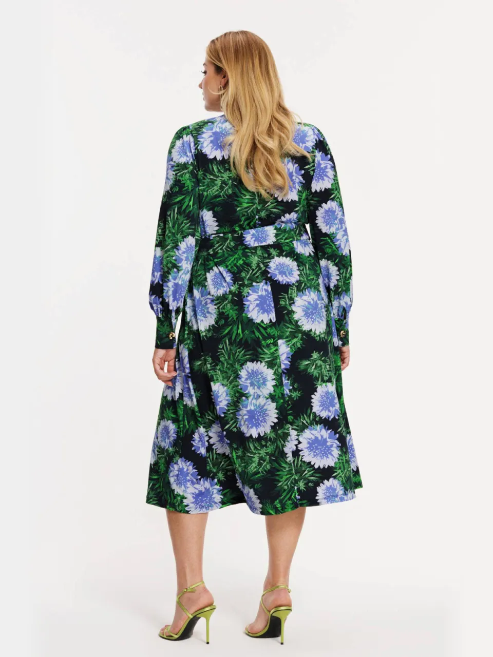 Yoek Full Blossom jurk blauw, foto 3