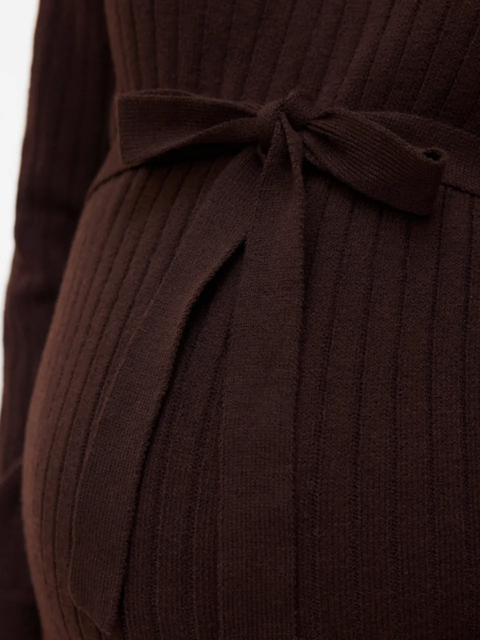 Mamalicious zwangerschapsmidijurk donkerbruin, foto 4