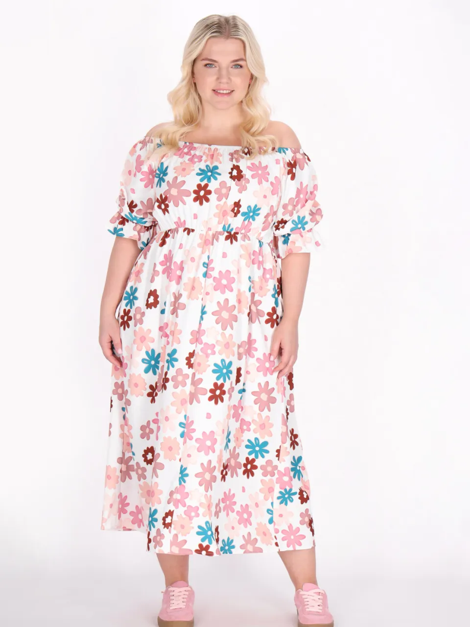 Mymo Grote maten jurk vrouwen wit