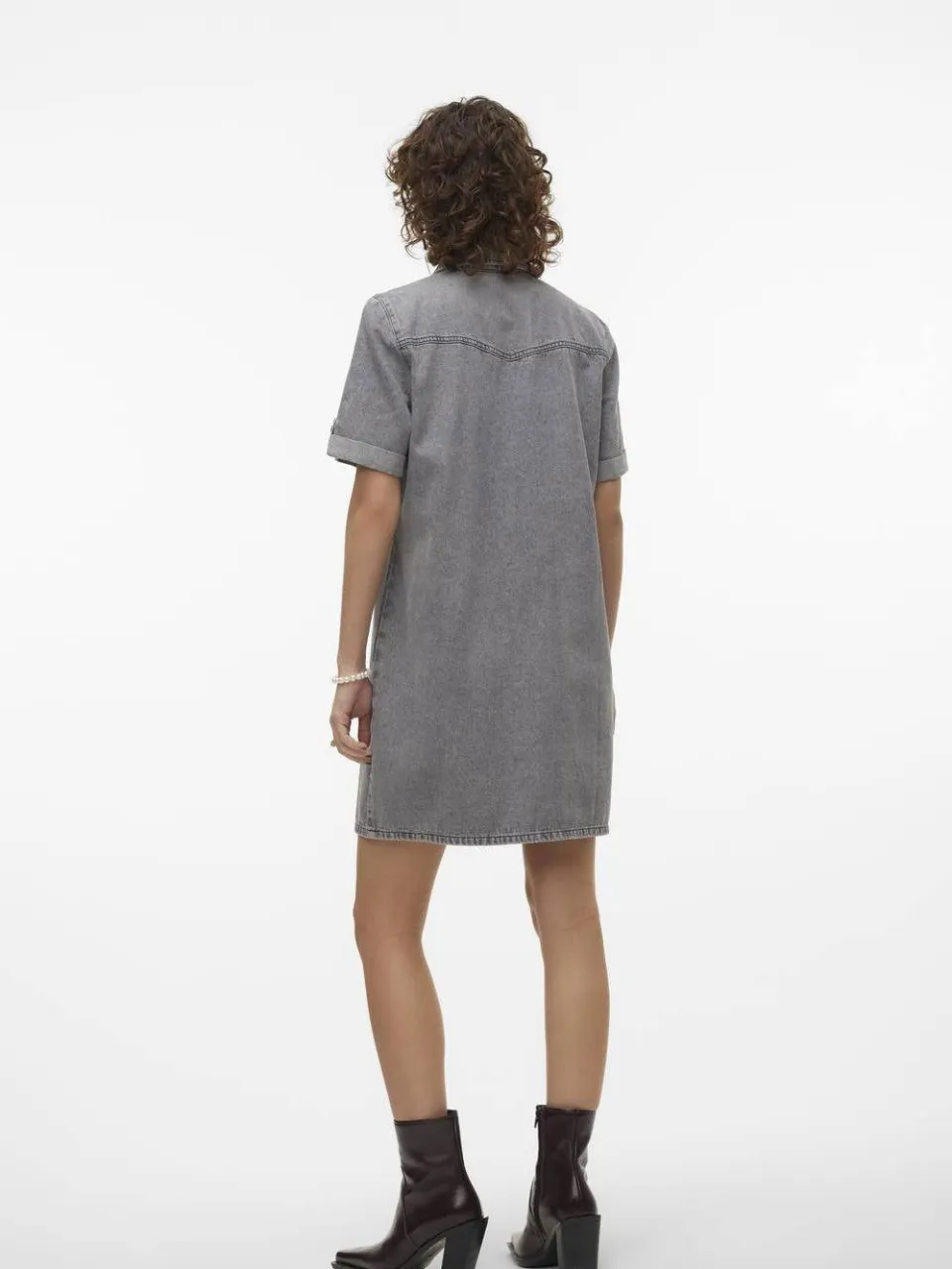 Vero Moda VMJENNIE spijkerjurk medium grey denim, foto 6