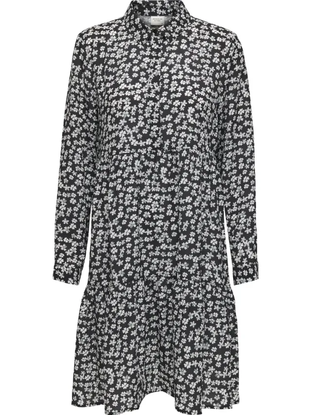 JDY JDYPIPER L/S AOP SHIRT DRESS WVN NOOS Dames Jurk wit