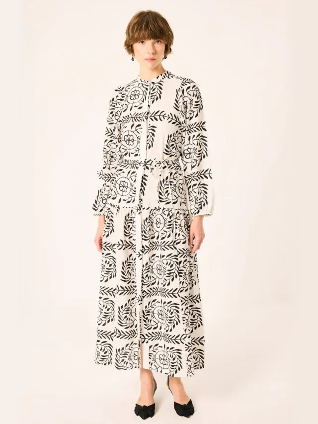 TOUCHÉ PRIVÉ Viscose jurk met patroon - Zwart - Dames