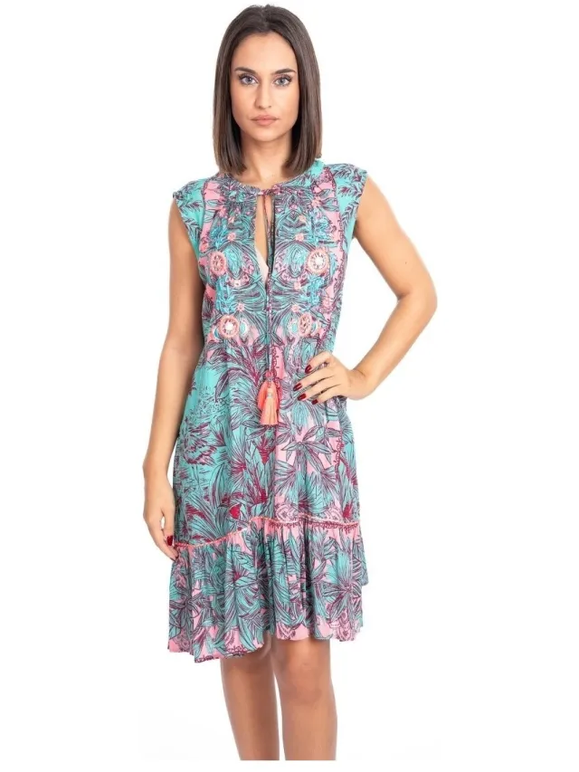 Isla Bonita By Sigris Korte Jurk Isla Bonita By Sigris Korte Jurk Groen