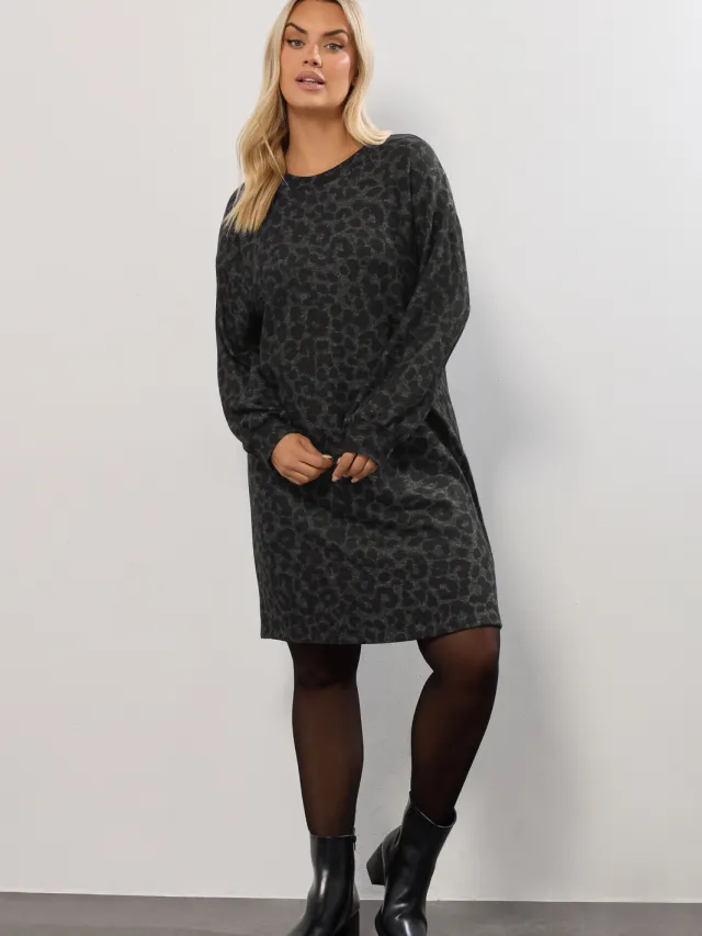 Yours Grijze Leopard Soft Touch Truijurk-56 Grey