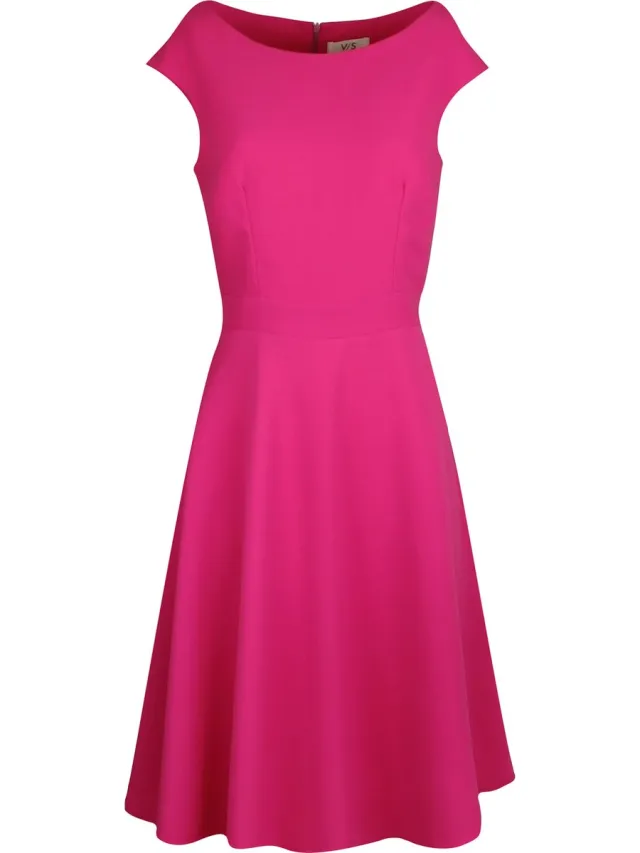 Very Simple Verysimple • mouwloze fuchsia jurk • maat 40 (IT46)