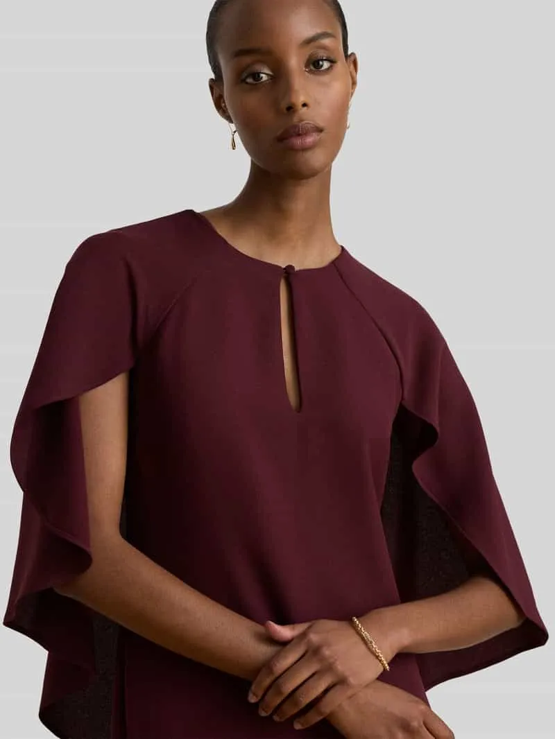 Lauren Ralph Lauren Etui cocktailjurk met cape-mouwen bordeaux, foto 3