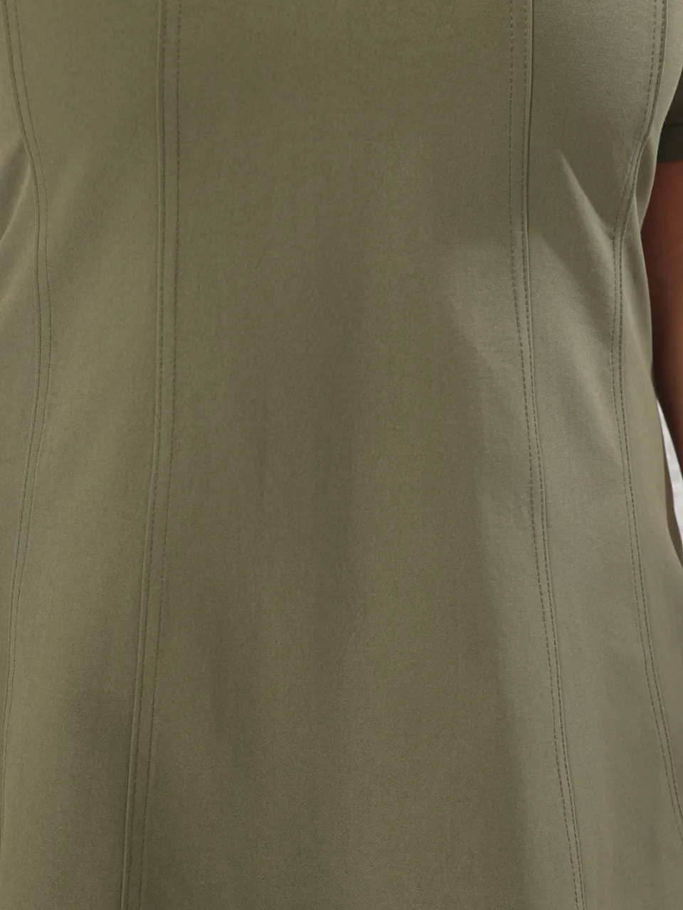 Trendyol Curve Dames Kaki Effen Kort / Mini Kort Casual Blousejurk Grote maten Jurk, foto 2