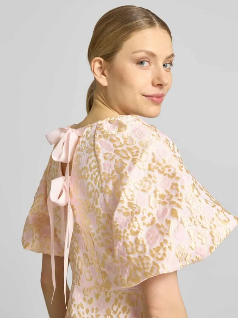Vero Moda Getailleerde cocktailjurk met all-over motief model 'NORA' rosé, foto 5
