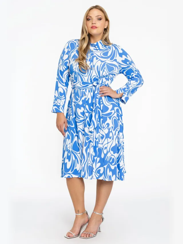 Yoek Blouse-jurk | Lichtblauw