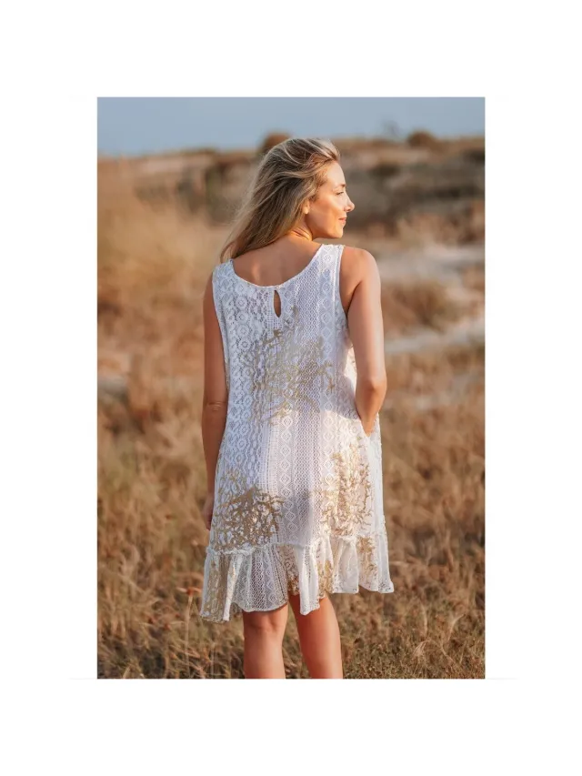 Isla Bonita By Sigris Korte Jurk Isla Bonita By Sigris Korte Jurk Wit
