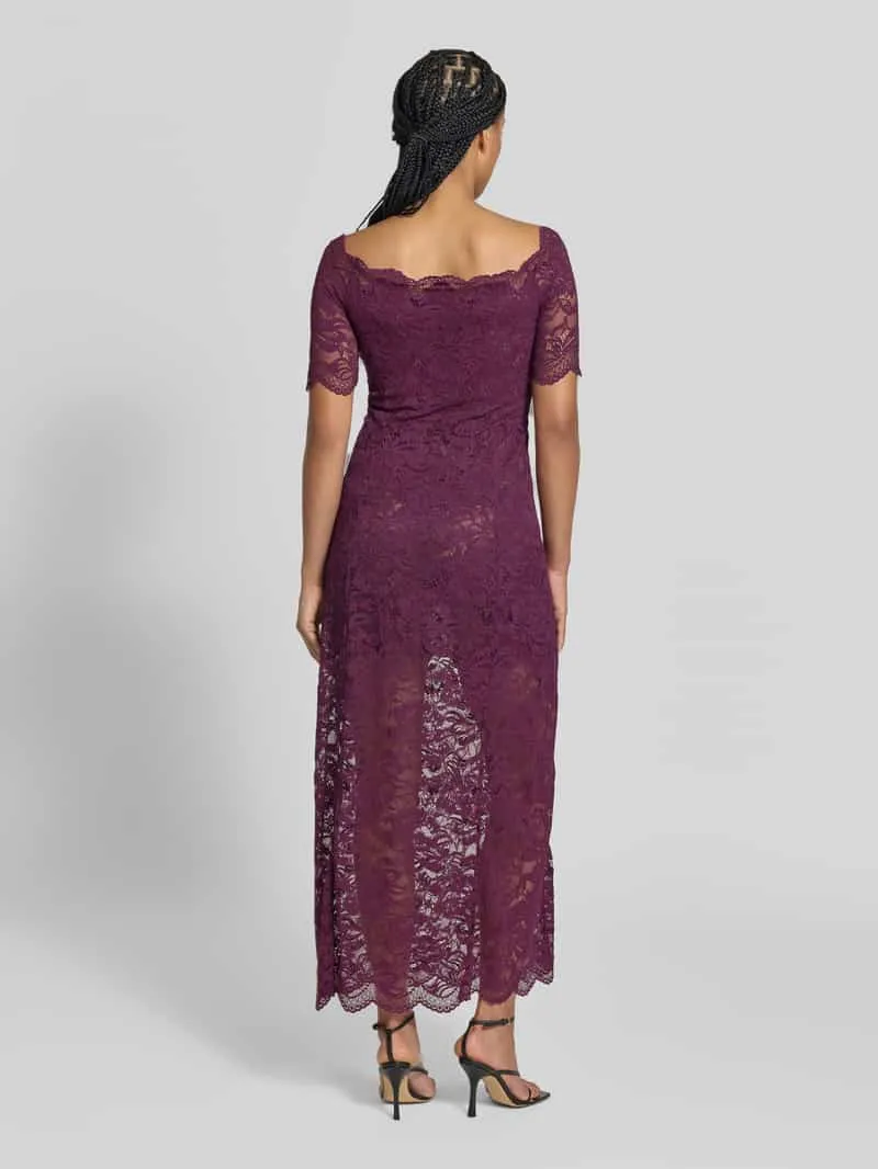Rabanne Maxi-jurk met all-over kant Paars