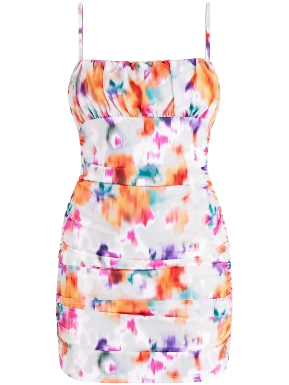 Missyempire Missy Empire Dames Abstract Fitted Spaghetti Strap Mini Jurk (Wit), foto 2