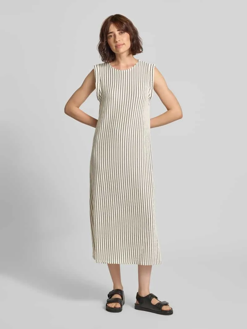 ZABAIONE midi-jurk met ronde hals model 'Ne44lly' Ecru
