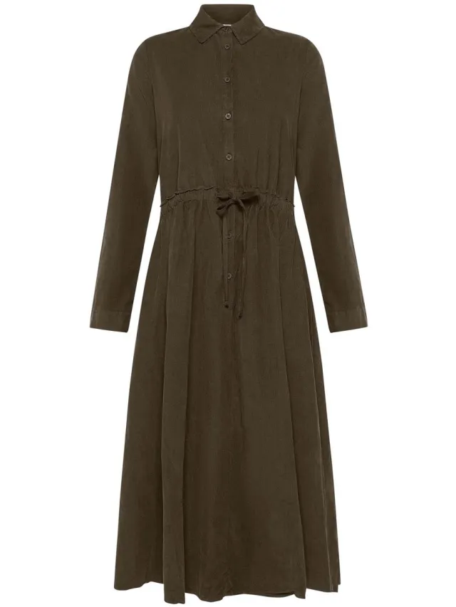 Deha Abito Deha Light Corduroy Long Dress - Fashion Wear - Vrouwen Bruin