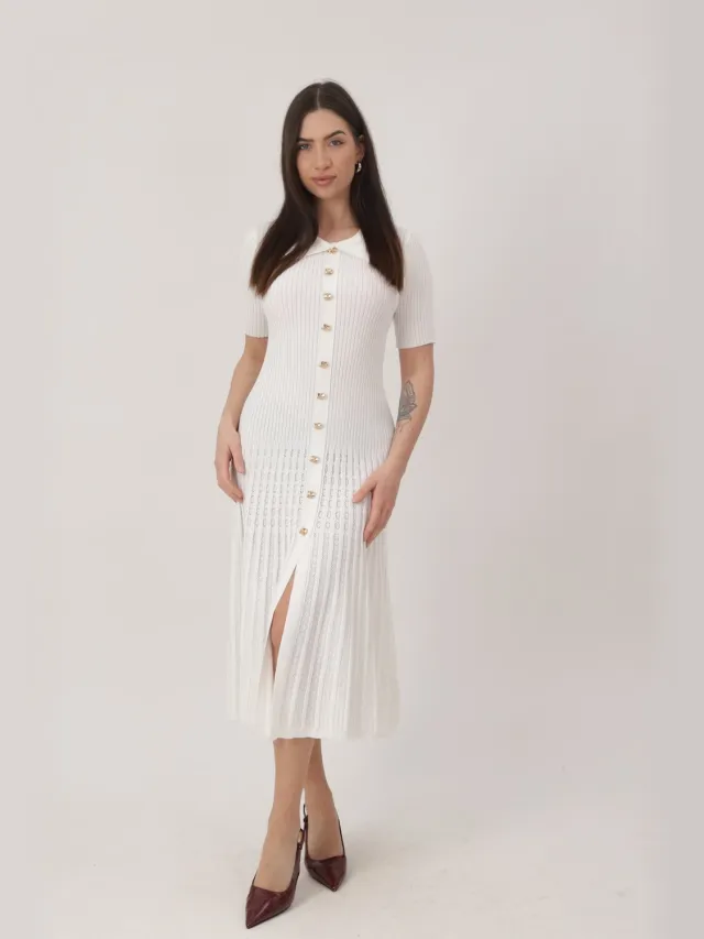 Elara Midikleid Weiß