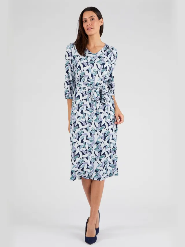 Damart Jurk van warm tricot - Dames - Groen
