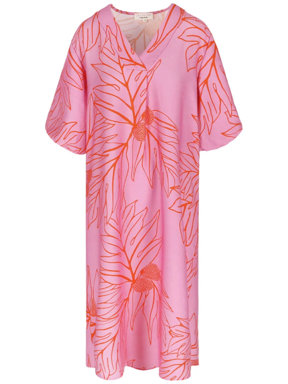 Sanny x LOLALIZA x Wehkamp maxi jurk met bloemen roze, foto 3
