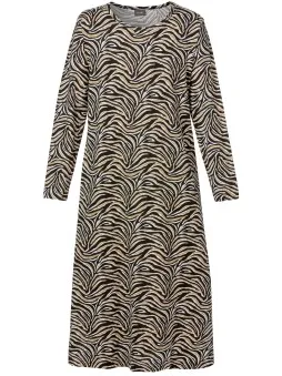 Trofé Trofe Zebra Long Sleeve Dress Versch.kleure/Patroon