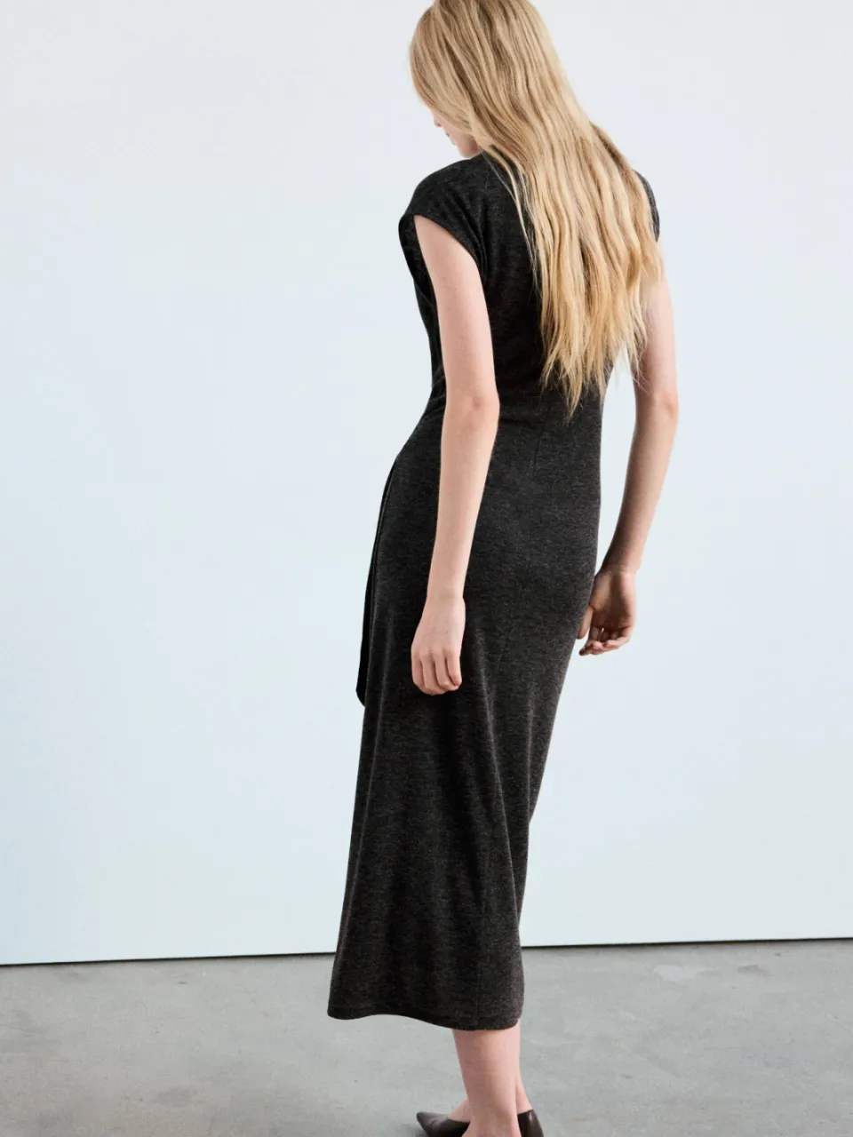 Mango bodycon midi jurk - grijs, foto 3