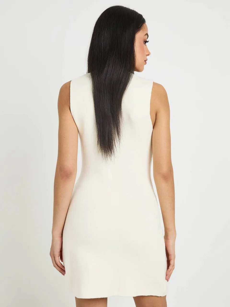 boohoo Dames Korte Mouw Gebreide Mini Jurk Met Gouden Knopen, foto 3