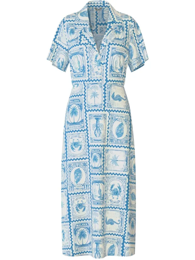 OBJECT COLLECTORS ITEM Object Objvima S/s Midi Dress Dames - Jurk - Ecru