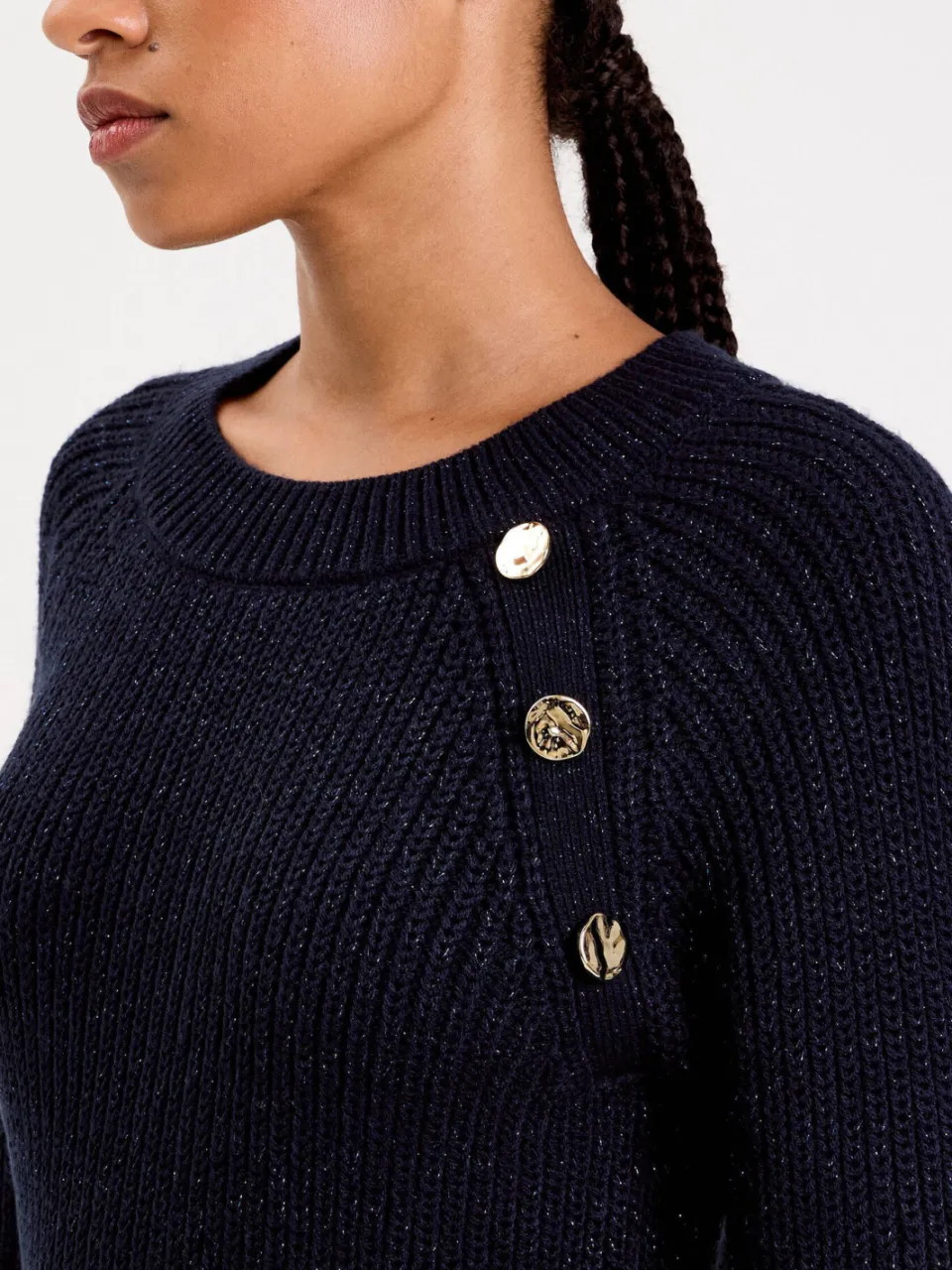 Cache Cache jurk met glitter donkerblauw, foto 5