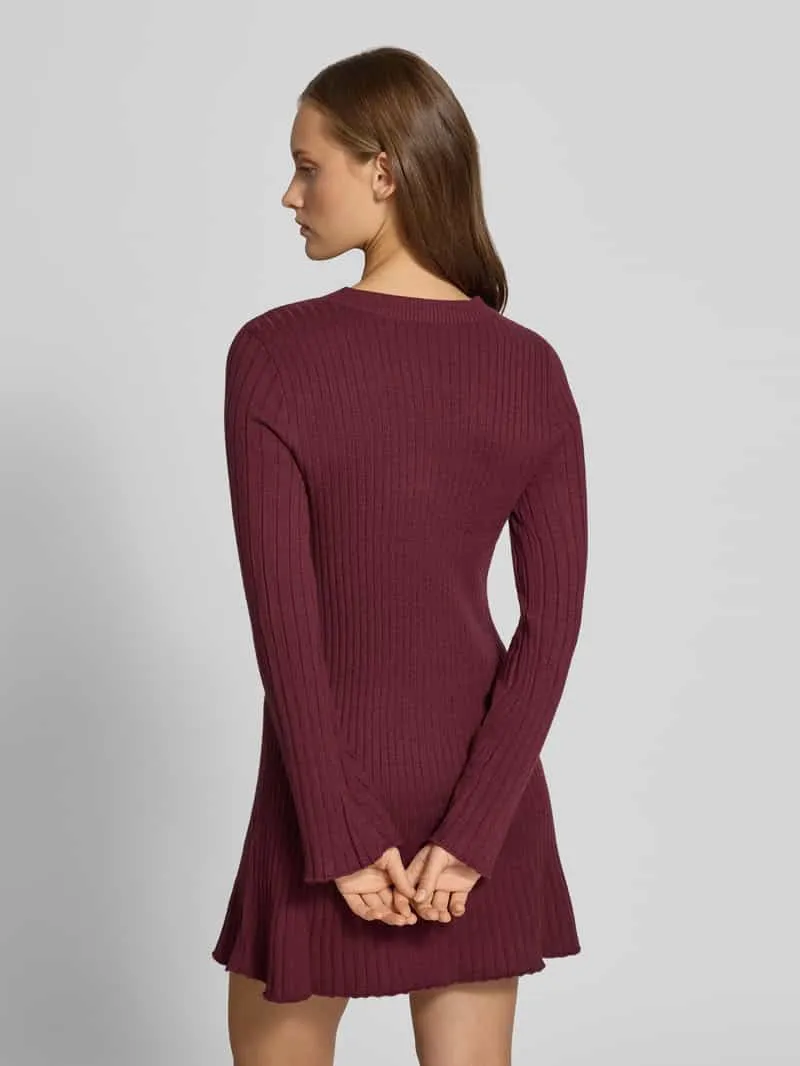 Only Nauwsluitende vrijetijdsjurk van viscosemix model 'MICHELLA' bordeaux, foto 3