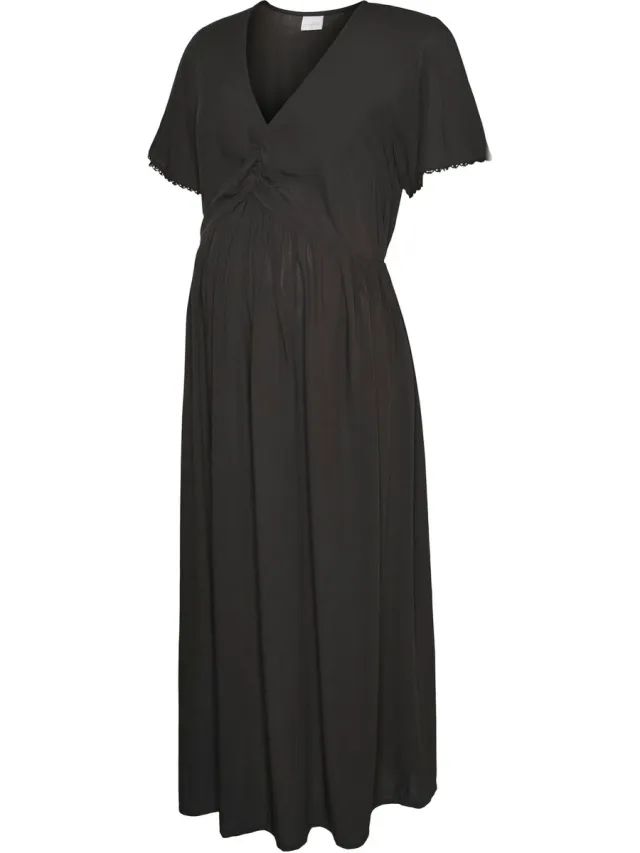 Mamalicious MLNARA S/S WO MIDI DRESS - Dames - Mini jurken Black