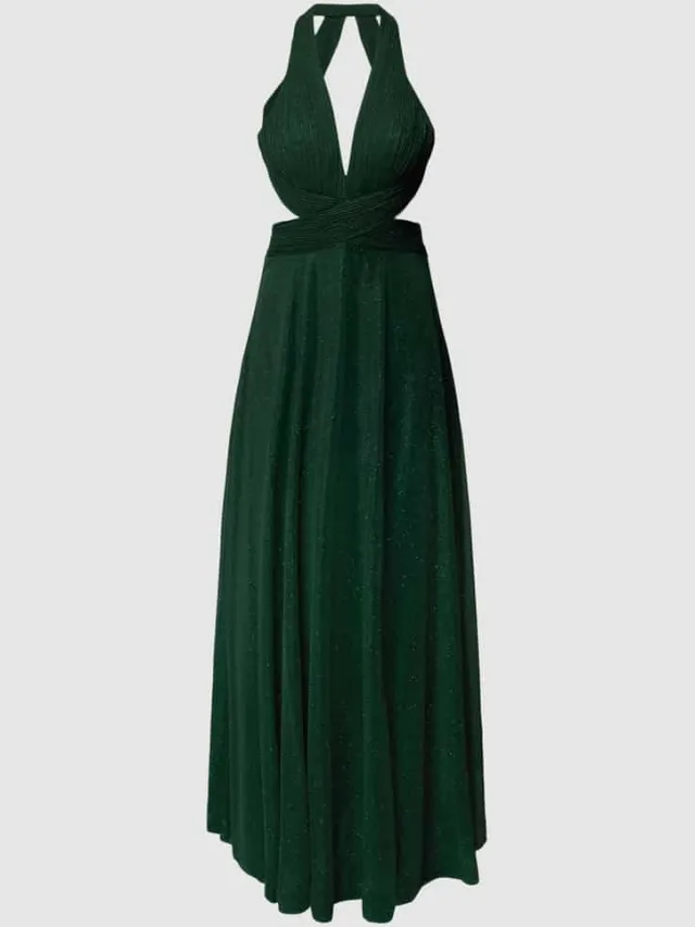 LUXUAR FASHION Avondjurk met cut-out smaragdgroen, foto 2