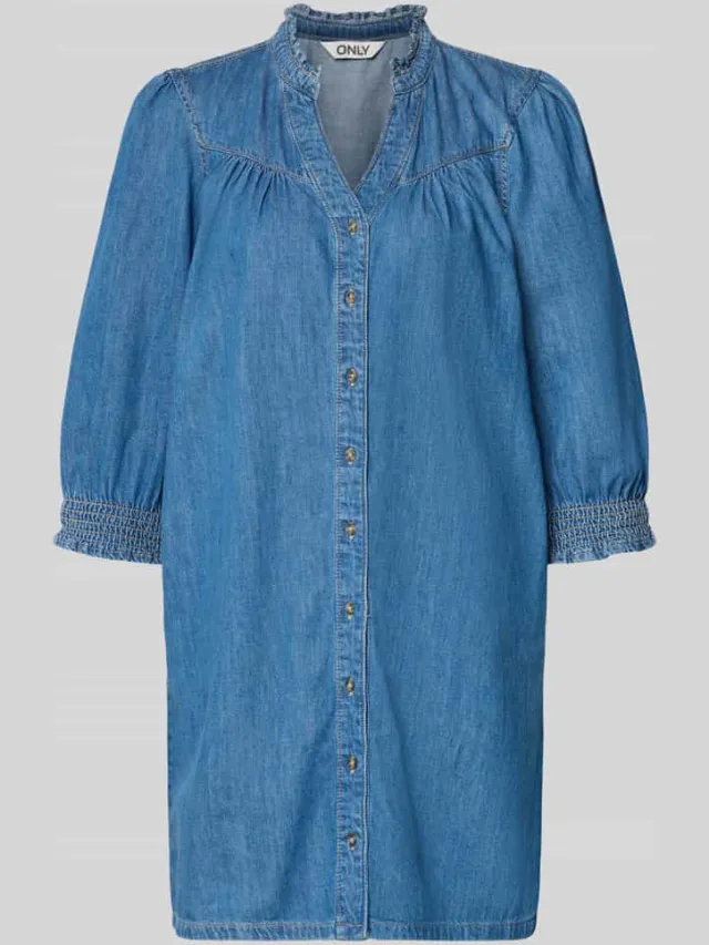 Only Vloeiende jeansjurk van pure Baqumwolle Model 'RAYA' jeansblauw, foto 2