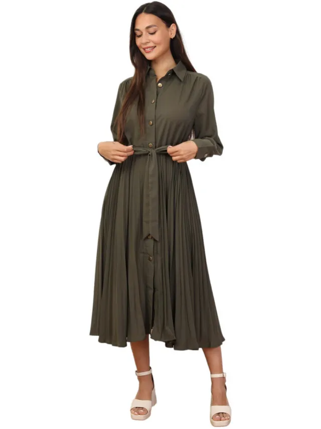 La Modeuse Jurk La Modeuse 71301_P167542 Kaki