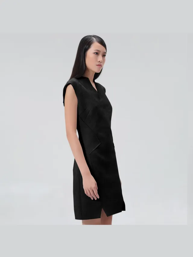 Smart & Joy Suede kleermakersjurk Zwart